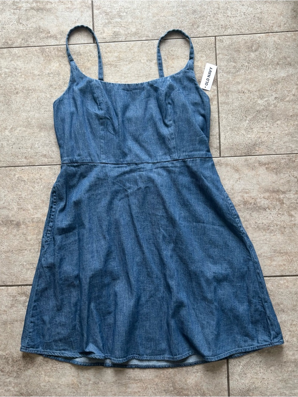Old Navy Blue Denim Fit & Flare Mini dress